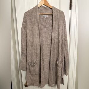 Barefoot Dreams Soft Beige Open-Front Cardigan